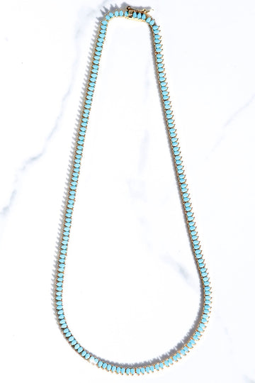 SYMPHONY TENNIS NECKLACE- TURQUOISE